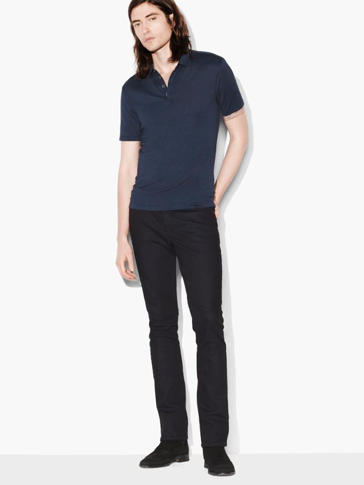 John Varvatos Hampton Polo Marine Size: Xs