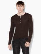 John Varvatos Artisan Silk & Cashmere Henley  Size: Xs