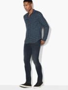 John Varvatos Double-face Check Shirt Sky Size: Xs