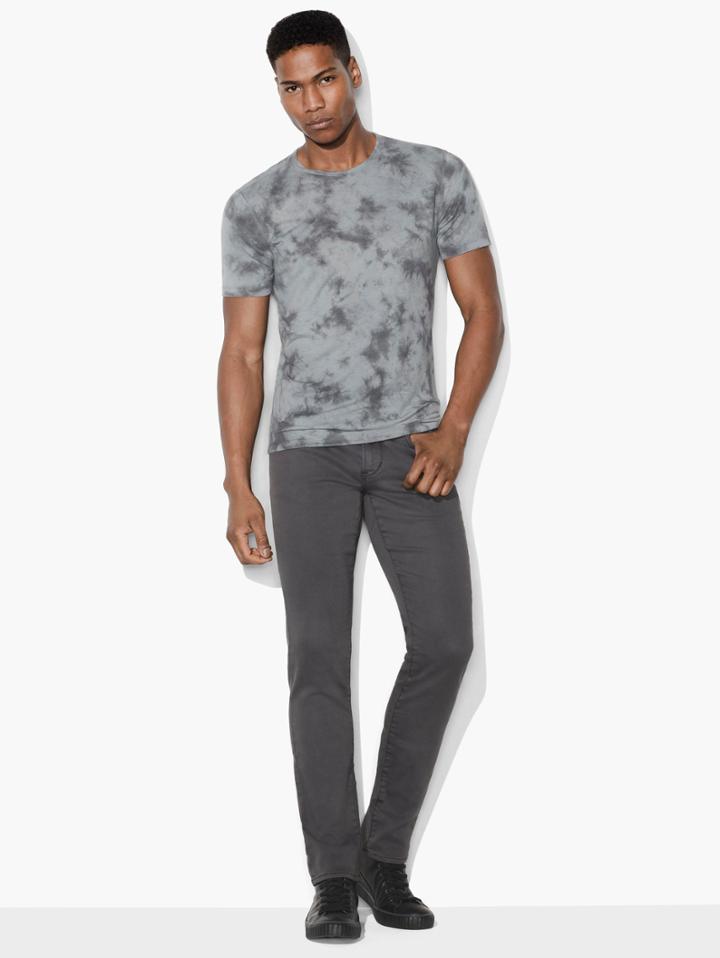 John Varvatos Modern Tie-dye Tee Silver Grey Size: S