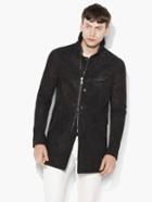 John Varvatos Duel Closure Suede Coat