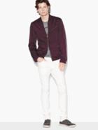 John Varvatos Nylon Bomber Jacket Merlot Size: Xl