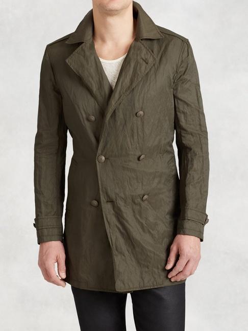 John Varvatos Cotton Modern Trench
