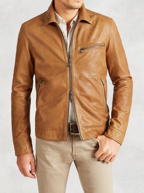 John Varvatos Leather Motorcycle Jacket