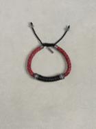 John Varvatos Red & Black Leather Bracelet