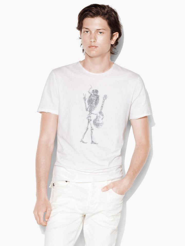 John Varvatos Slash Tee Optic White Size: S