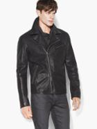 John Varvatos Scaled Leather Moto Jacket