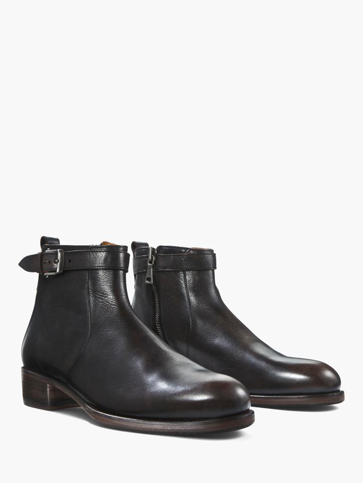 John Varvatos Lafayette Buckle Boot Walnut Size: 7.5