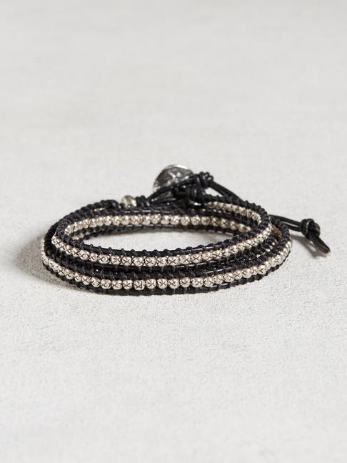 John Varvatos 3-layer Beaded Wrap Bracelet