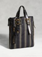 John Varvatos Bleeker Expandable Zip Shopper Stripe Bag