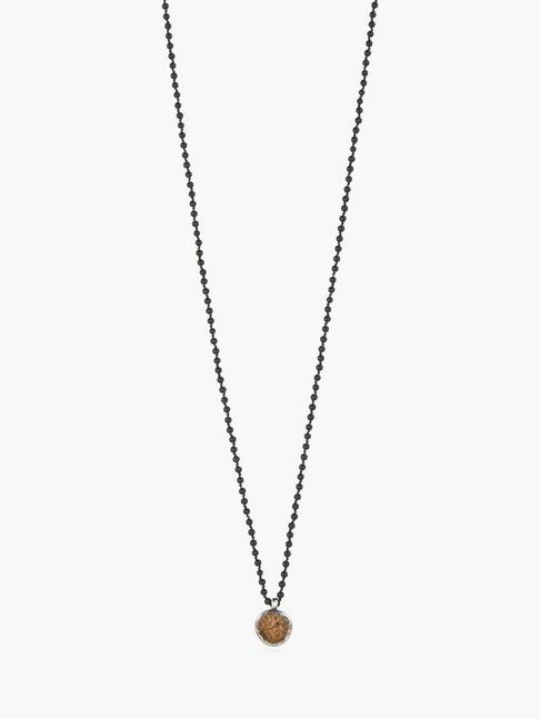 John Varvatos Antique Coin & Onyx Bead Necklace