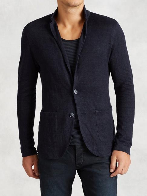John Varvatos Patch Pocket Sweater Blazer