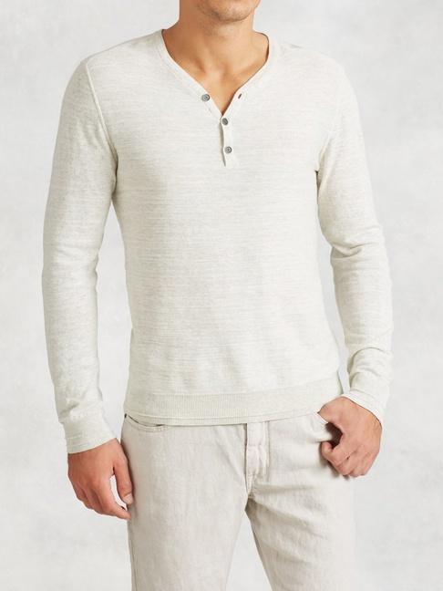 John Varvatos Cotton Linen Henley