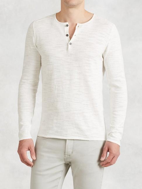 John Varvatos Long Sleeve Pintuck Henley