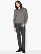 John Varvatos Long Sleeve Pima Cotton Crewneck Grey Heather Size: Xs
