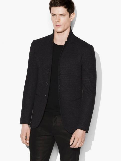 John Varvatos Faded Micro-check Jacket