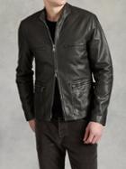 John Varvatos Short Zip Front Jkt W Hip Patch Pockets