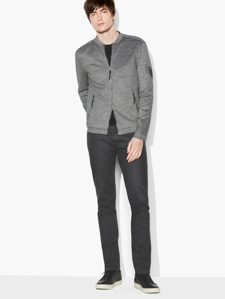 John Varvatos Military Knit Jacket Medium Grey Size: Xs