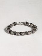 John Varvatos Skull & Onyx Beaded Bracelet