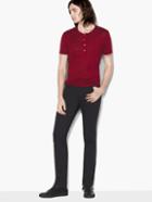 John Varvatos Henley With Pickstitch Details  Size: S