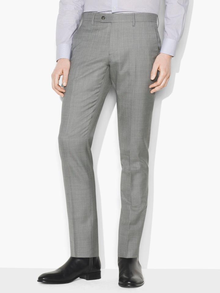 John Varvatos Austin Slim Fit Straight Leg Trouser Moon Mist Size: 44