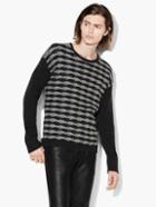 John Varvatos Contrasting Patterned Sweater