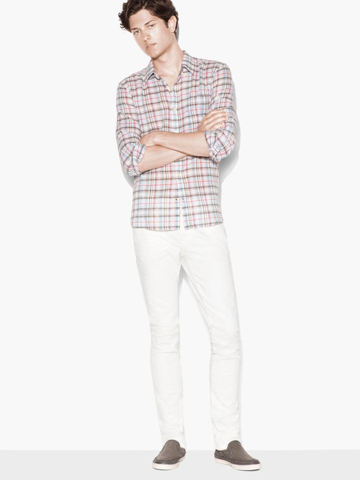 John Varvatos Long Sleeve Plaid Shirt Atlantic Size: Xs
