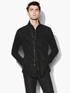 John Varvatos Leather Shirt Jacket  Size: 48