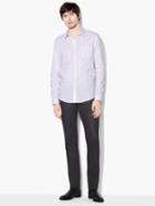 John Varvatos Slim Fit Shirt With A Chest Patch Pocket Ecru Size: Xs