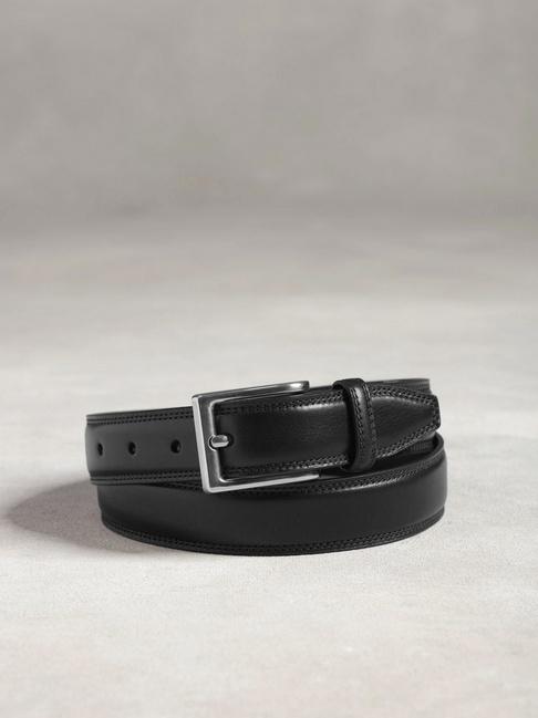 John Varvatos Double Stitch Panel Belt W/ Sq Harness
