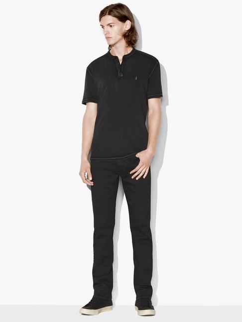 John Varvatos Pigment Rub Short Sleeve Henley  Size: S