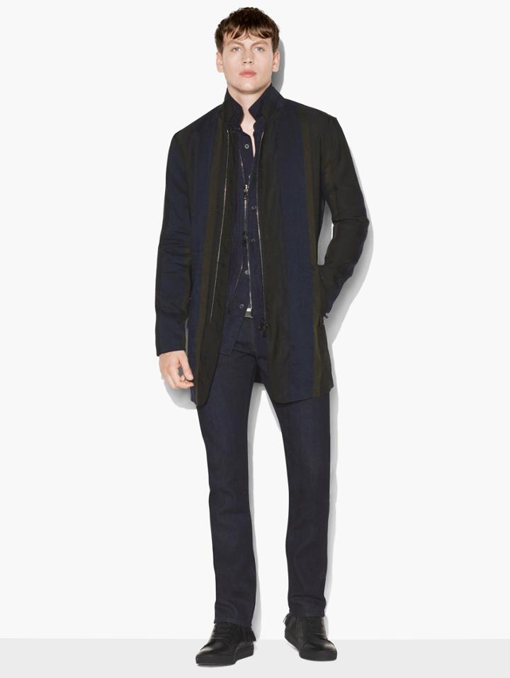 John Varvatos Paneled Parka Caper Htr Size: 46