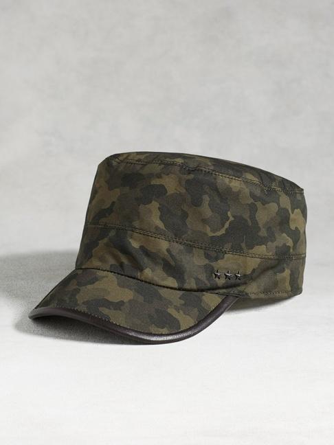 John Varvatos Leather Trimmed Hat