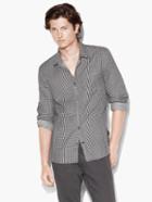 John Varvatos Roll-up Sleeves Shirt Black/white Size: Xs