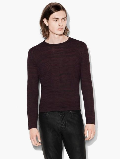 John Varvatos Distorted Stripe Crewneck Sweater  Size: Xs