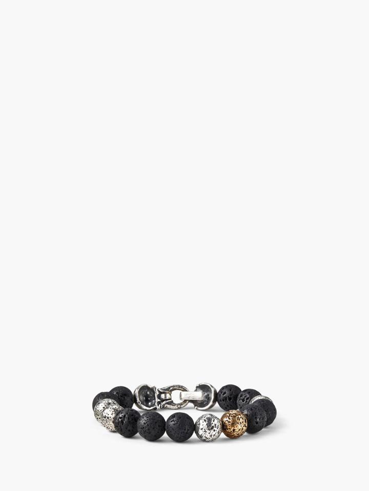 John Varvatos Artisanal Beaded Bracelet Brume Black