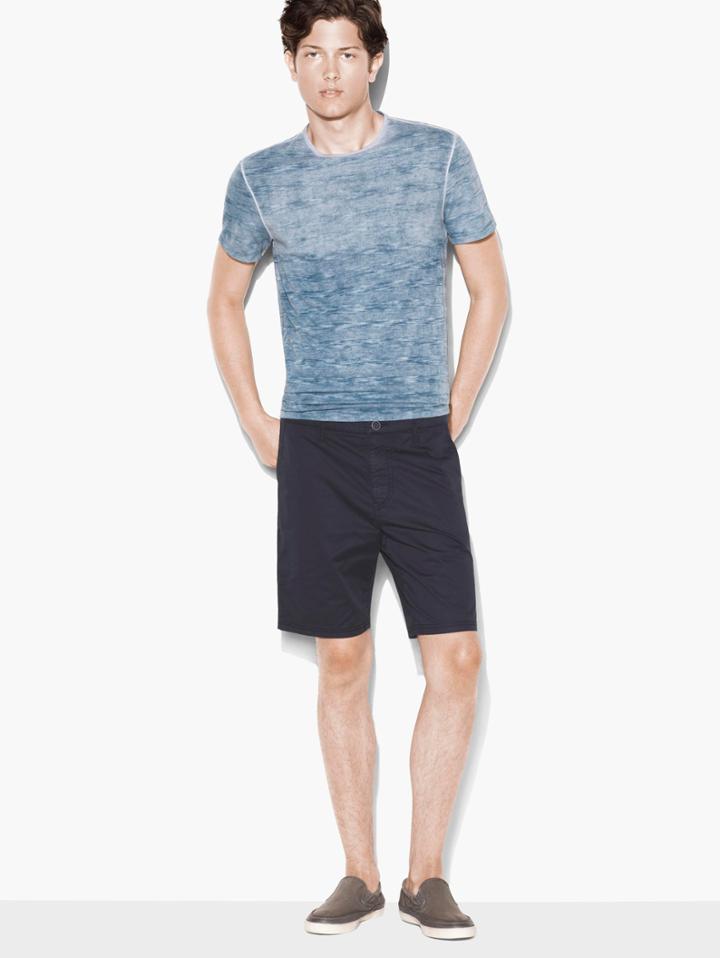John Varvatos Khaki Short Blue Horizon Size: 28