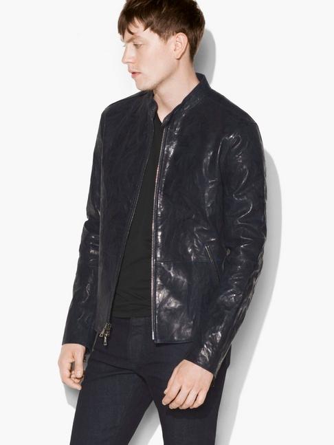 John Varvatos Indigo Leather Jacket