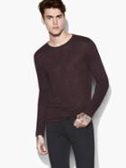 John Varvatos Tie Dye Crew Neck Burgundy Size: S