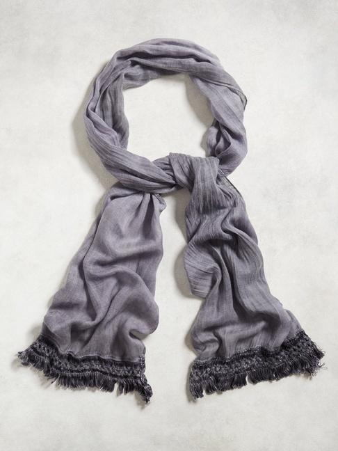 John Varvatos Cotton Linen Fringe Scarf