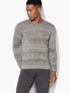 John Varvatos Fairisle Sweater Grey Heather Size: Xs