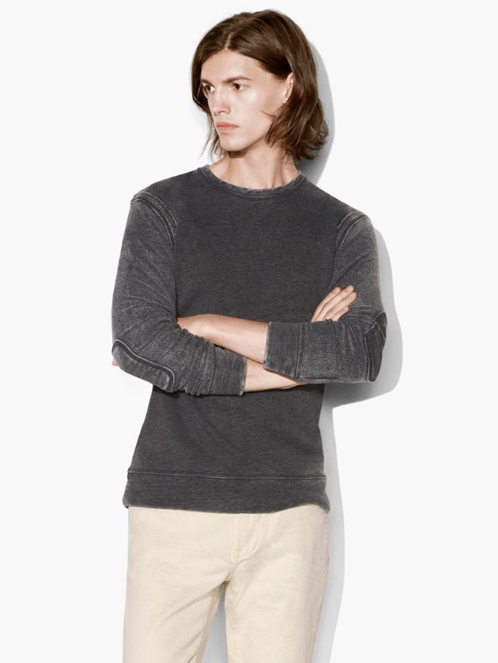 John Varvatos French-terry Crewneck Black Size: Xs
