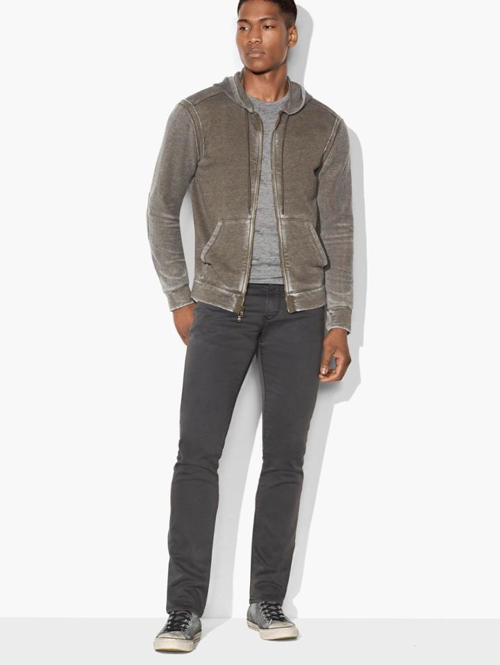 John Varvatos French Terry Hoodie Army Size: Xs