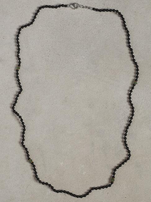 John Varvatos Onyx & Emerald Beaded Necklace