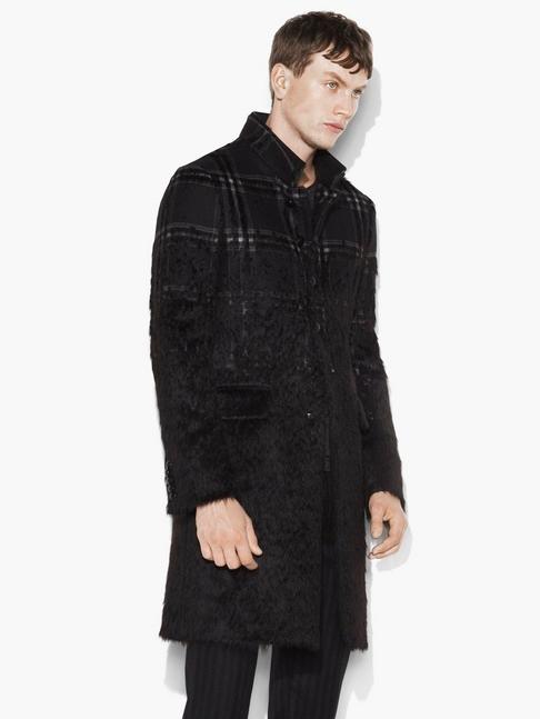 John Varvatos Wool & Mohair Plaid Coat