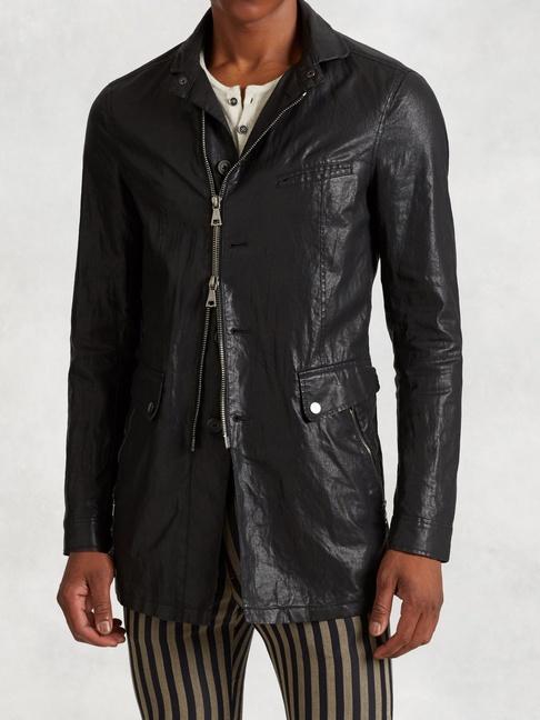 John Varvatos Linen Resin Coated Coat