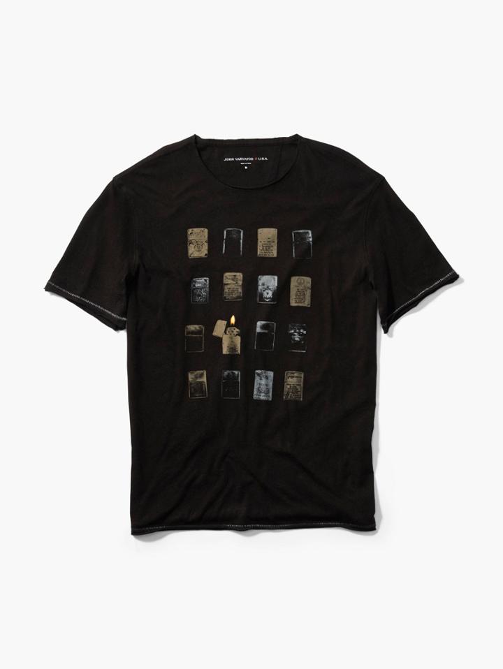 John Varvatos Zippos Tee Black Size: Xs