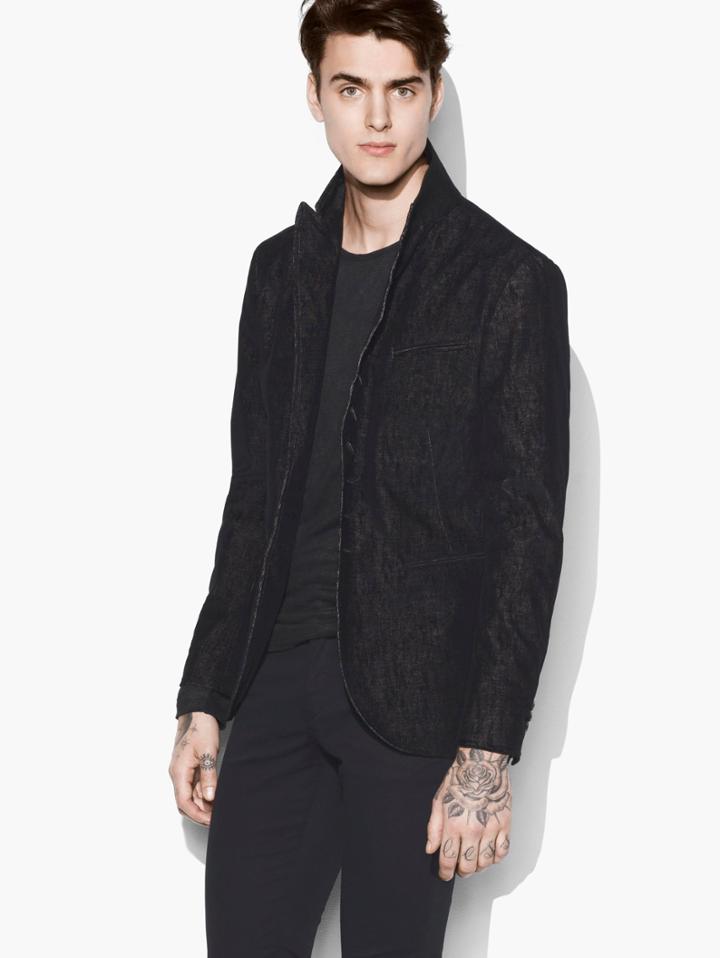 John Varvatos Multi-button Corduroy Jacket Black Size: 44