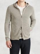 John Varvatos Cotton-linen Zip Hoodie