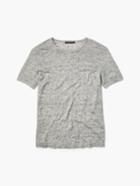 John Varvatos Linen Tee Light Grey Heat Size: Xs
